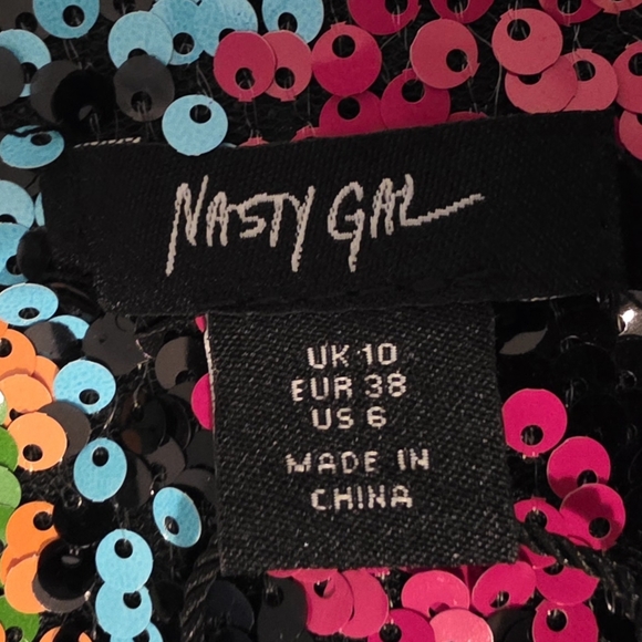 Nasty Gal Vibrant Sequin Mini Dress NWT SIze 6 - Picture 17 of 17